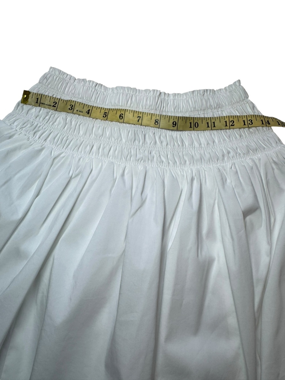 NWT Truth by Republic White Smocked Waist Bubble Hem A-Line Small Skirt - Picture 3 of 6